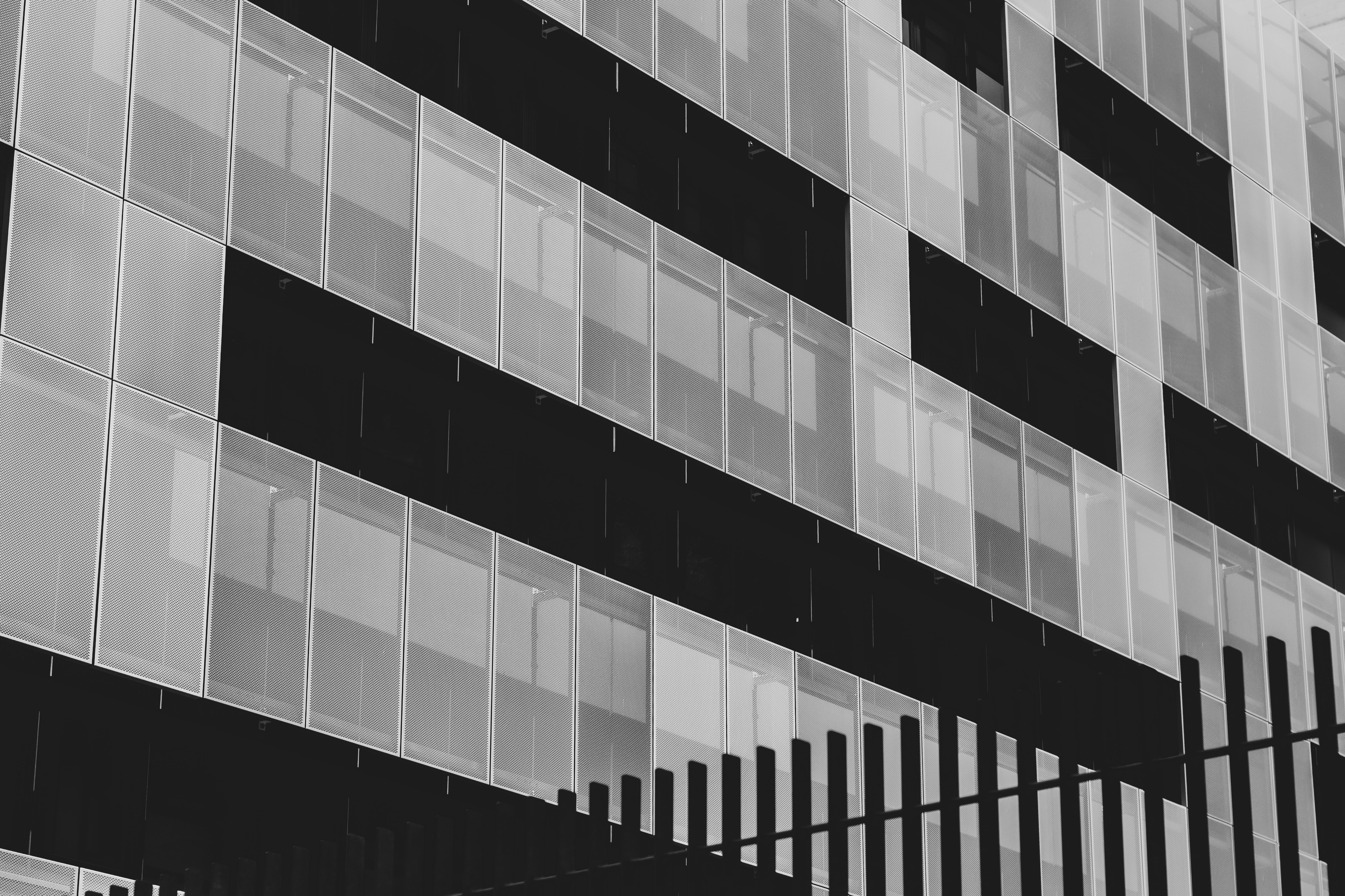 black and grey building